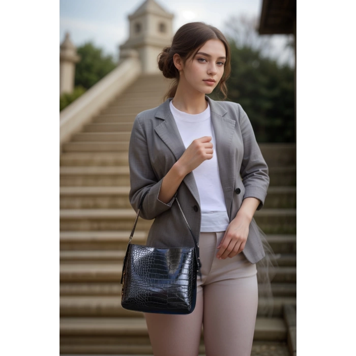 Kadın Şık Yumuşak Shopper Ayarlanabilir Askılı Deri Omuz Çantası Geniş Hacimli Günlük
