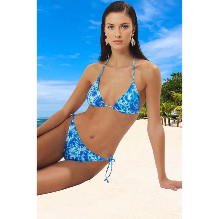 Üçgen Desenli Bikini Takımı Yaz Koleksiyonu Yüksek Konfor Özel Tasarım Ergonomik Kesim