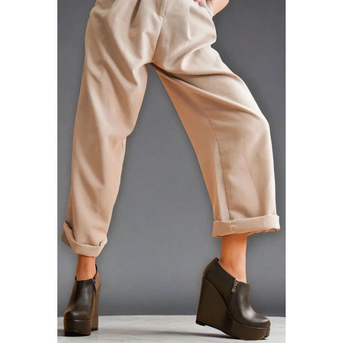 Kadın Moda Dolgu Topuk Kısa Bot Abaco Şık ve Zarif Abiye Ayakkabı