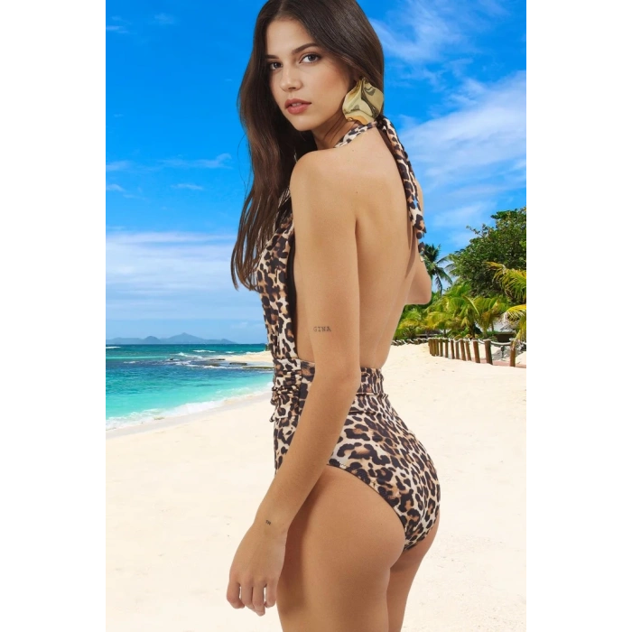 Büzgülü Mayo Banyo Kıyafeti Deniz Su Sporu Yüzme Swimsuit
