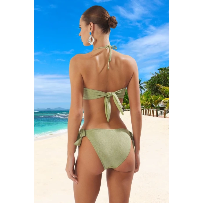 Drape Simli Bikini Takımı Esnek Kumaş Ergonomik Kesim Klora Dayanıklı Yaz Koleksiyonu