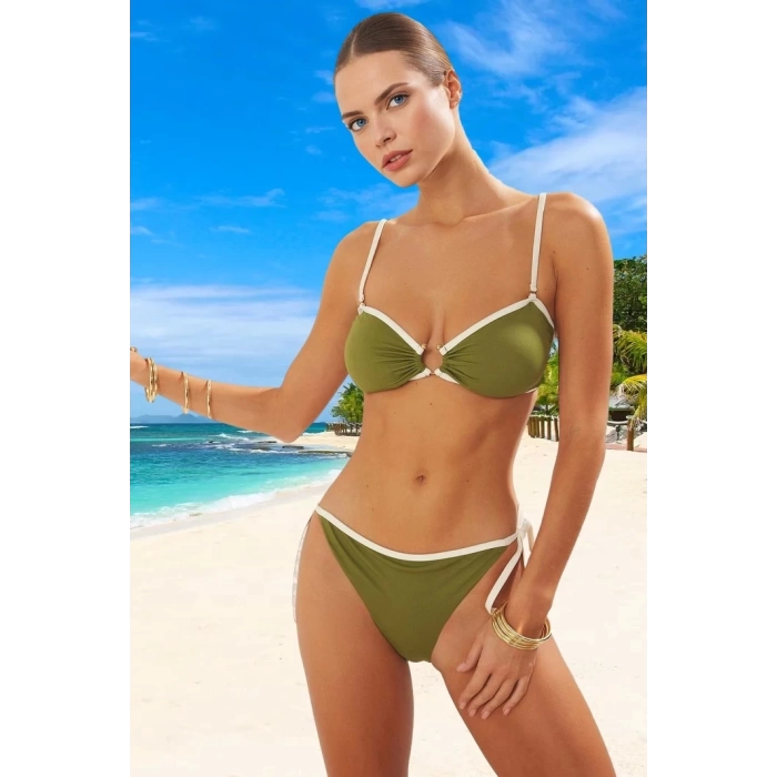 Modern Straplez Bikini Takımı Özel Tasarım Su Sporları İçin Klora Dayanıklı Hızlı Kuruyan