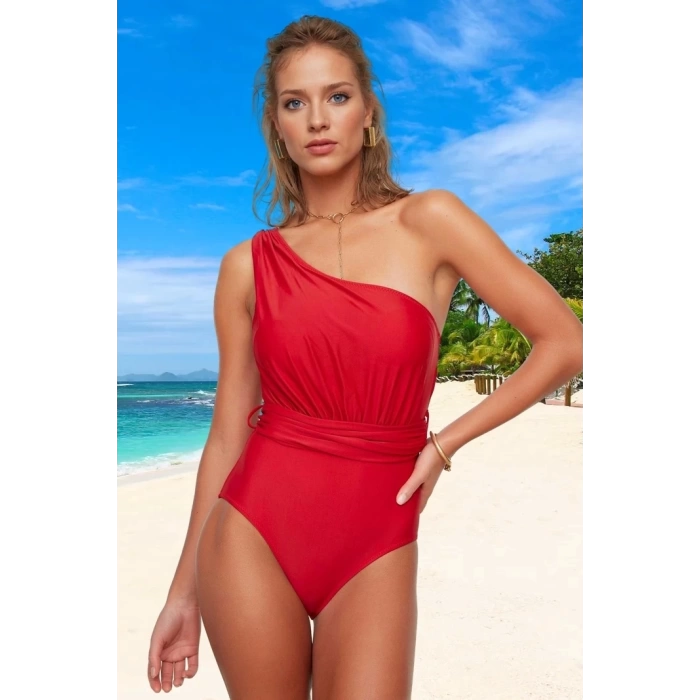 Modern Drape Mayo Premium Kalite Su Sporu Kıyafeti Havuz Mayosu Klora Dayanıklı Plaj Ve İçin
