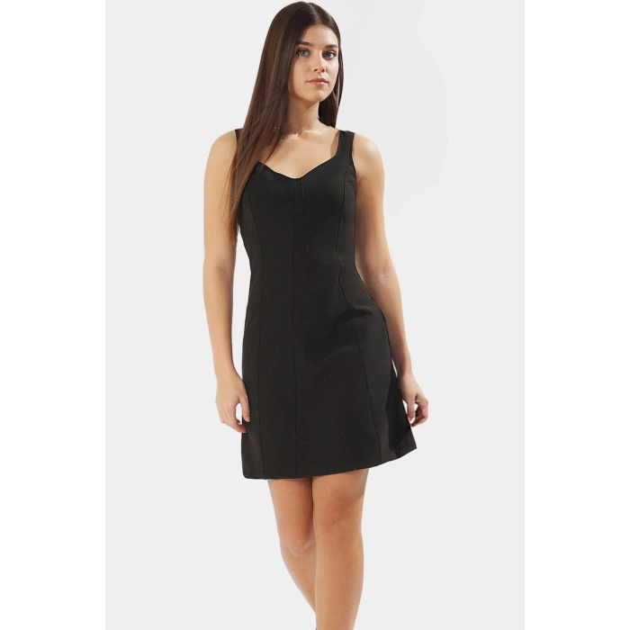 A Kesim Mini Elbise 88% Polyester 12% Elastan Yazlık Günlük Premium Kalite Özenle Seçilmiş