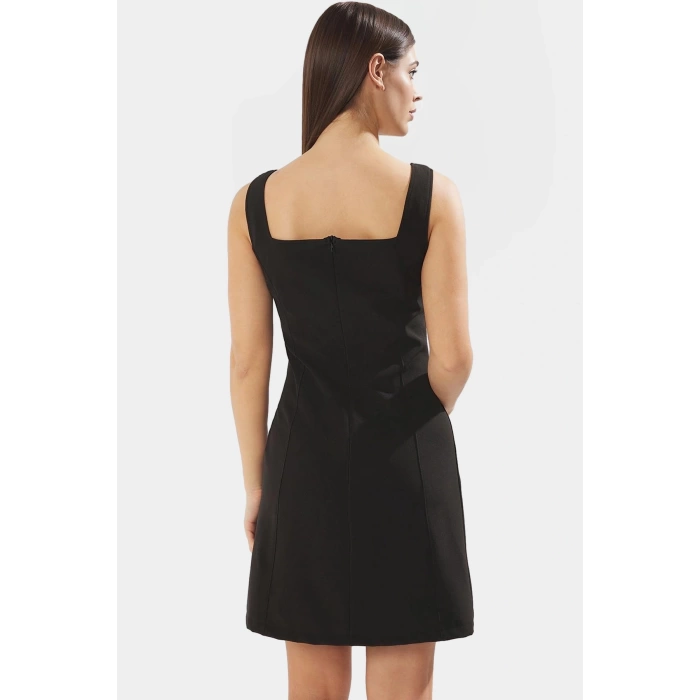 A Kesim Mini Elbise 88% Polyester 12% Elastan Yazlık Günlük Premium Kalite Özenle Seçilmiş