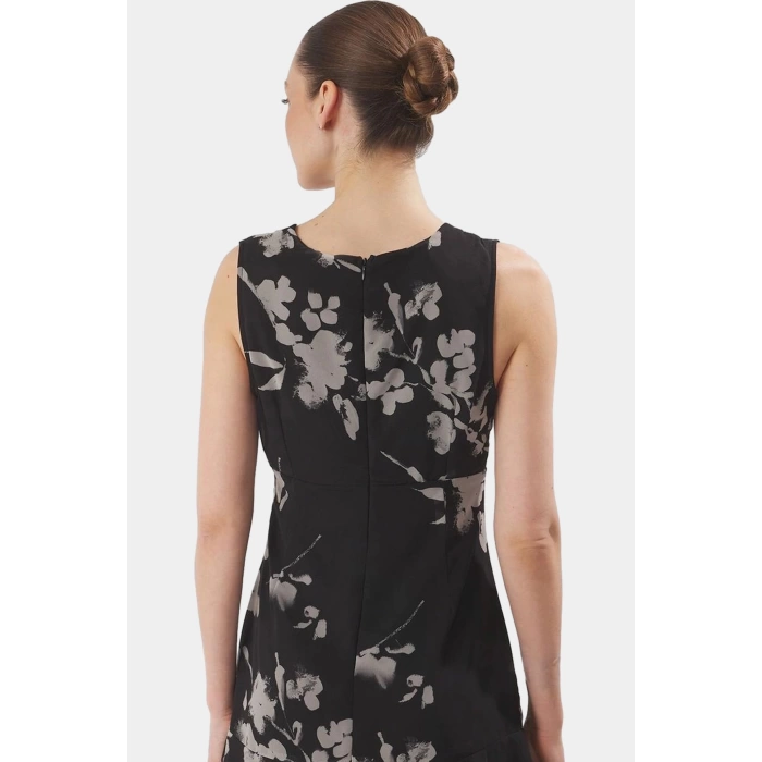 A line Şifon Mini Elbise Çiçek Desenli  Polyester Profesyonel Görünüm Seçkin Malzeme