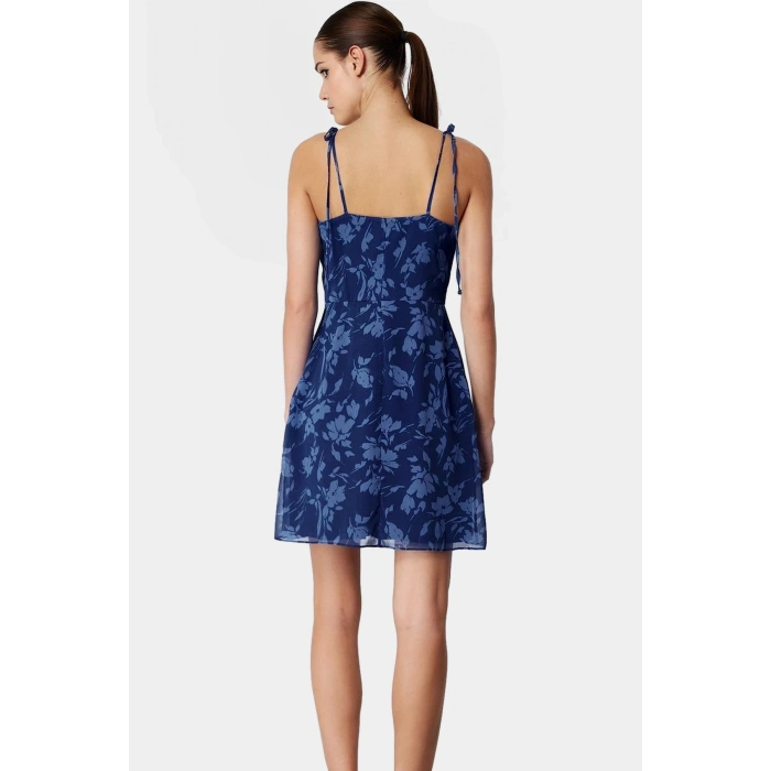 A line Şifon Mini Elbise Çiçek Desenli Polyester Yazlık Günlük Kullanım İçin Uzun Ömürlü