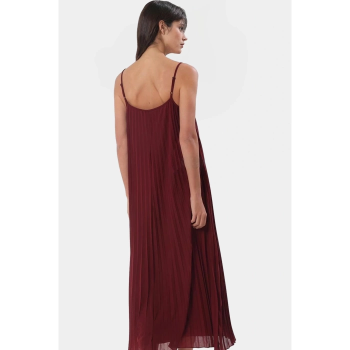 A line Tül Maxi Elbise Örme Kumaş Halter Yaka Yırtmaçlı Rahat Kesim Mükemmel Uyum Trend Tasarım