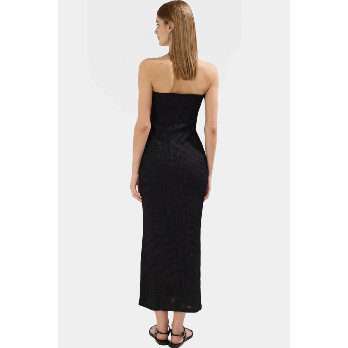 Astarlı Bodycon Örme Maxi Elbise Straplez Rahat Şık Yazlık Zarifane Tasarım Premium Kalite
