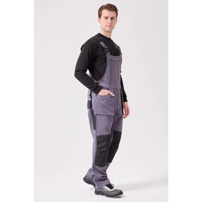 Baccata Bahçıvan Tulum Erkek İş Güvenliği Kot Salopet Dayanıklı Denim Tulum Çok Cepli