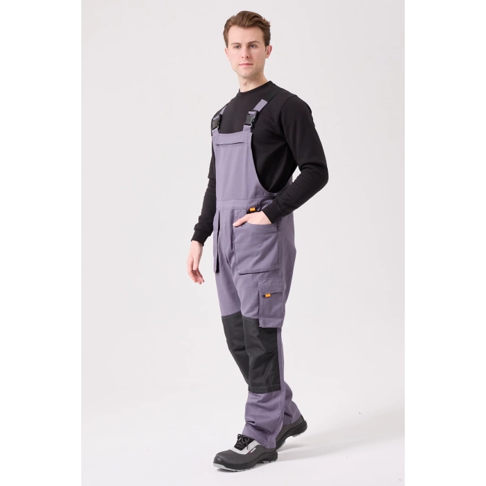 Baccata Bahçıvan Tulum Erkek İş Güvenliği Kot Salopet Dayanıklı Denim Tulum Çok Cepli