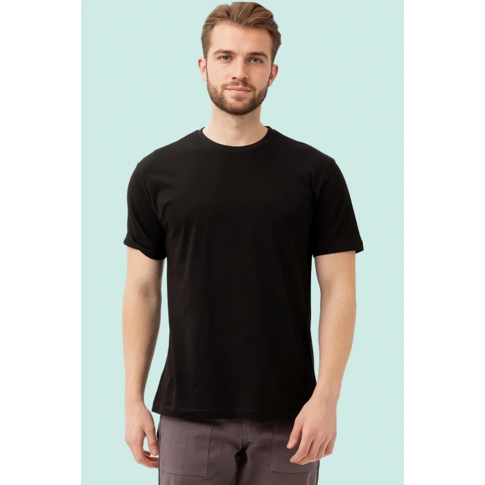 Basic Bisiklet Yaka Tişört 100 Pamuk Galanthus shırt