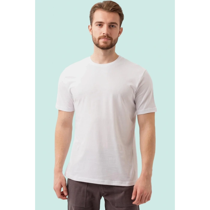 Basic Bisiklet Yaka Tişört 100 Pamuk Galanthus shırt