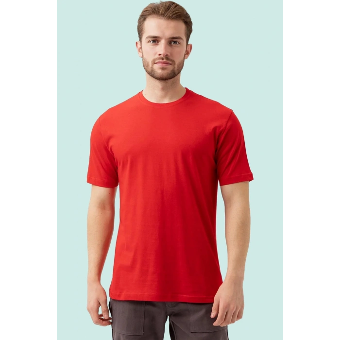 Basic Bisiklet Yaka Tişört 100 Pamuk Galanthus shırt