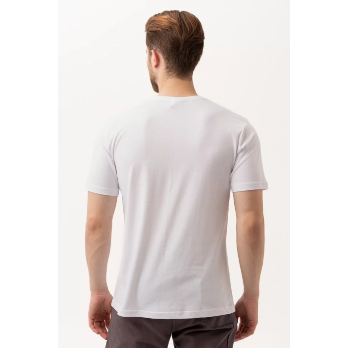 Basic Bisiklet Yaka Tişört 100 Pamuk Galanthus shırt