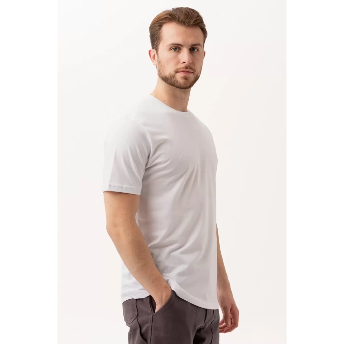 Basic Bisiklet Yaka Tişört 100 Pamuk Galanthus shırt