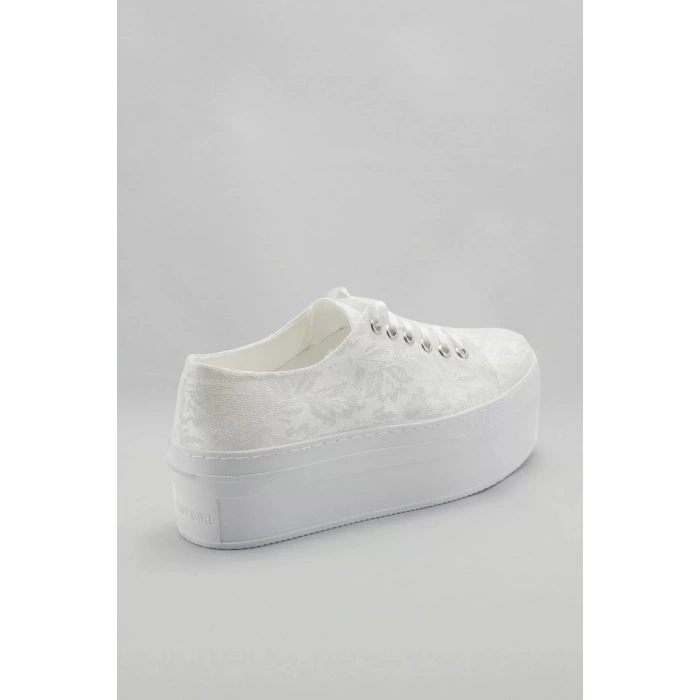 Beyaz Kadın Dolgu Topuklu Ayakkabı Kadın Topuklu Abiye Ayakkabı Şık Gece Ayakkabısı