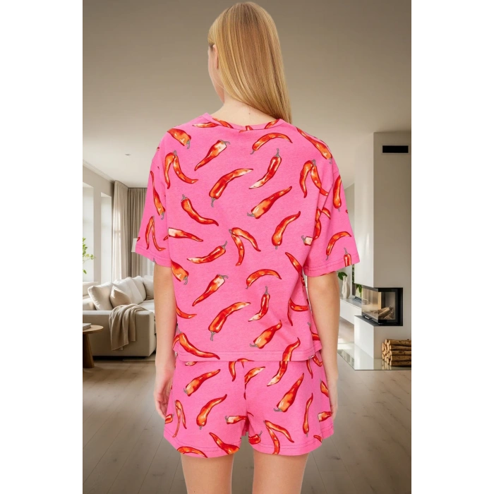 Biber Desenli Pamuklu Pijama Takımı Rahat ve Şık Yazlık Uyku Seti Profesyonel Görünüm