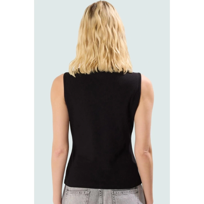 Bisiklet Yaka Fitilli Kaşkorse Bluz Pamuklu Yazlık Günlük Profesyonel Görünüm Modern Stil