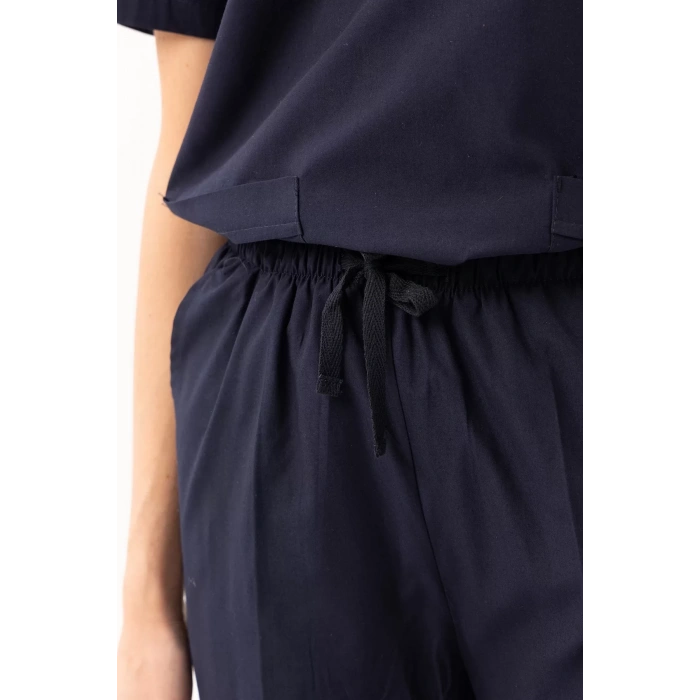 Bordos Terycotton Pantolon Is Gvenligi Uniforma Santolina Lastikli Bağcıklı Rahat Kesim Nefes