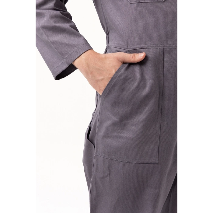 Pamuklu Gabardin Tulum LacivertKırmızı İş Güvenliği Carica Yazlık
