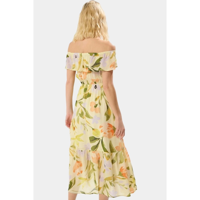 Çok Çiçekli A Kesim Maxi Elbise Polyester Yazlık Rahat Günlük Yüksek Kalite Premium