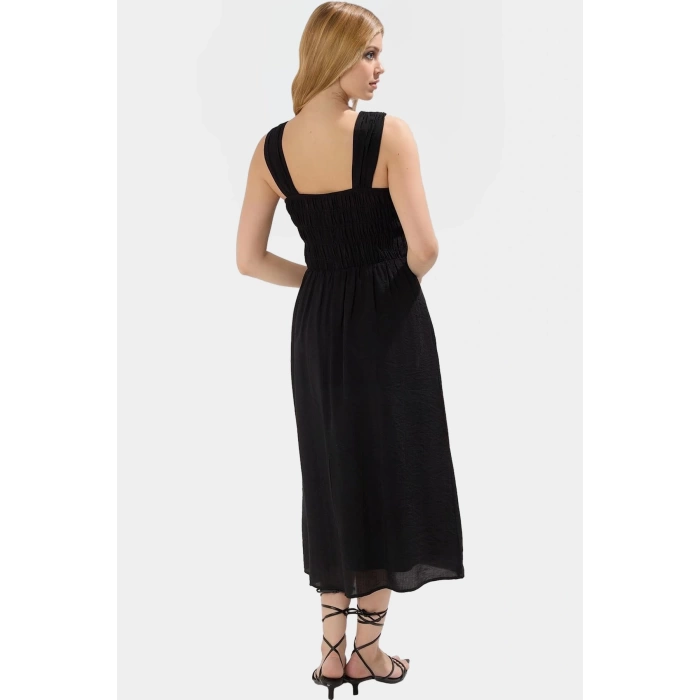Cool & Comfort Elbise  Polyester Midi Boy Gipeli Detay Seçkin Malzeme Konforlu Kesim