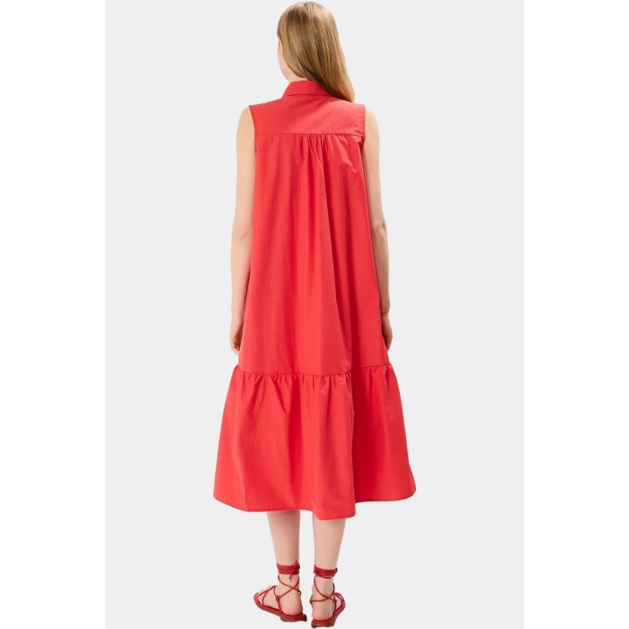 Cool & Comfort Terrycotton Gömlek Elbise Dokuma Kumaş Midi Boy Trend Tasarım Dayanıklı Malzeme