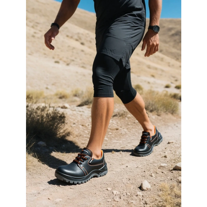 Deri Erkek İş Güvenliği Ayakkabısı Rolax 106 Mekap Cilt Suya Çelik Burunlu