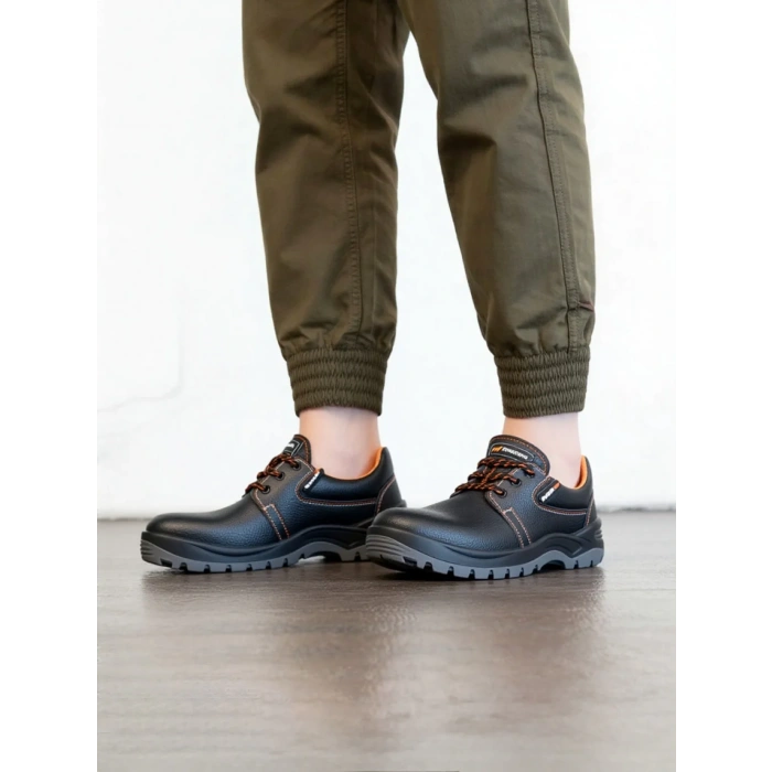 Deri Erkek İş Güvenliği Ayakkabısı Rolax 106 Mekap Cilt Suya Çelik Burunlu