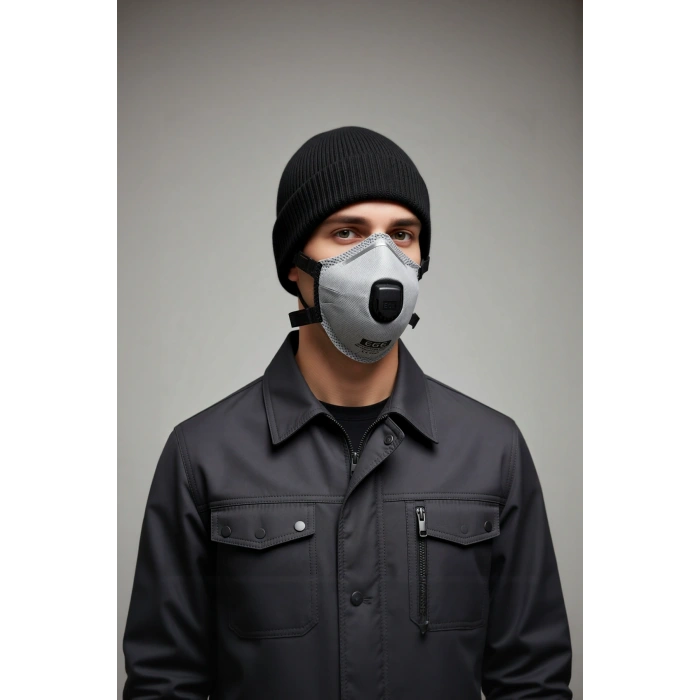 Ege FFP2 Kubbe Ventilli Maske 3021 Pro Aktif Karb Std