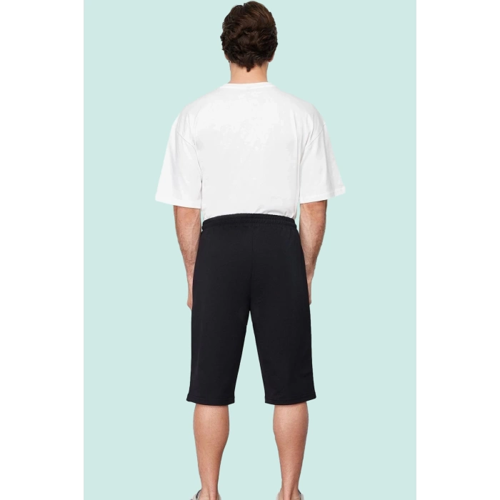 Erkek Basic Regular Normal Kesim Uzun Boy Lastikli Şort Rahat Günlük Kullanım Modern Tasarım