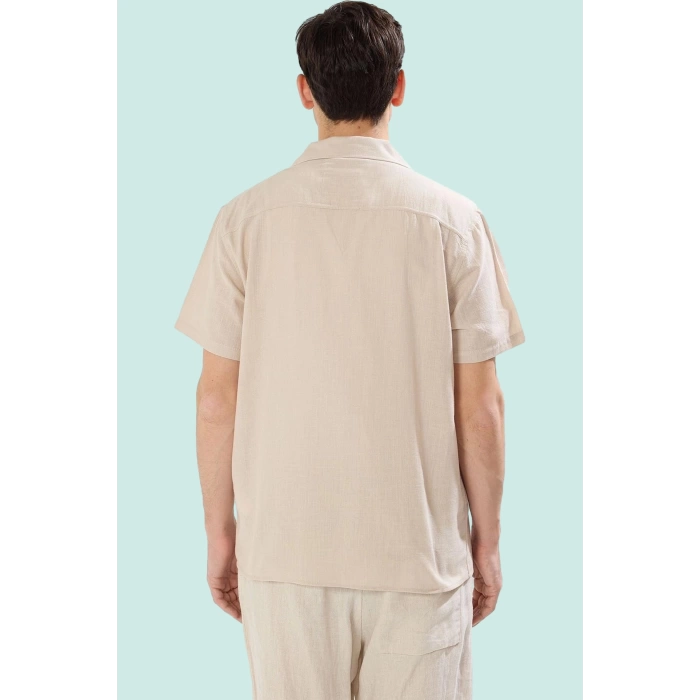 Erkek Basic Relaxed Fit Kısa Kollu Gömlek Pamuklu Günlük Kullanım Yaz Aylarının Vazgeçilmezi