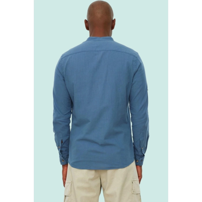Erkek Basic Slim Fit Hakim Yaka Pamuklu Günlük Gömlek Hafta Sonu Yaz Aylarının Vazgeçilmezi