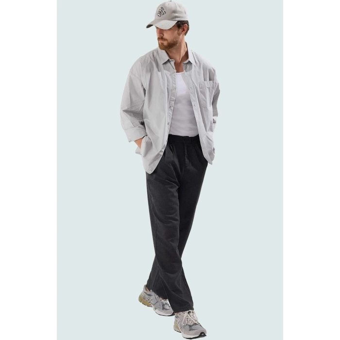 Erkek Bol Paça Wide Leg Pantolon Günlük Kullanım İçin Rahat Hafta Sonu Yaz Aylarının Vazgeçilmezi