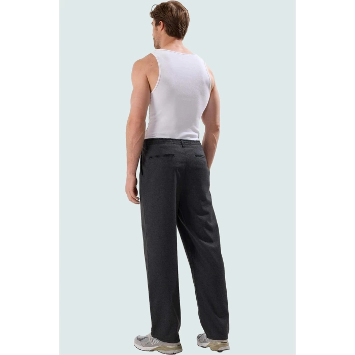 Erkek Bol Paça Wide Leg Pantolon Günlük Kullanım İçin Rahat Hafta Sonu Yaz Aylarının Vazgeçilmezi