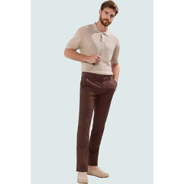 Erkek Casual Chino Pantolon Boru Paça Cigarette Kalıp Pamuk Günlük Kullanım Modern Tasarım