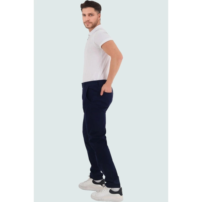 Erkek Casual Chino Pantolon Boru Paça Cigarette Kalıp Pamuk Günlük Kullanım Modern Tasarım