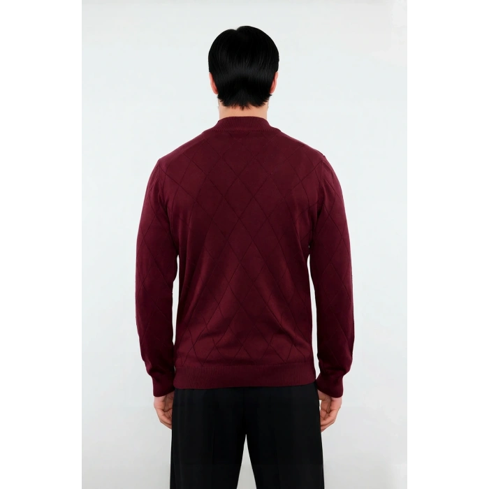 Erkek Casual Şık Regular Fit Pamuk Akrilik Triko Yarım Balıkçı Fermuarlı Kazak Kış İçin Kaliteli