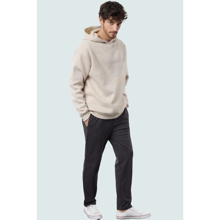 Erkek Casual Straight Pantolon Pamuk Renk Boru Paça Rahat Günlük Kullanım Kaliteli Malzeme
