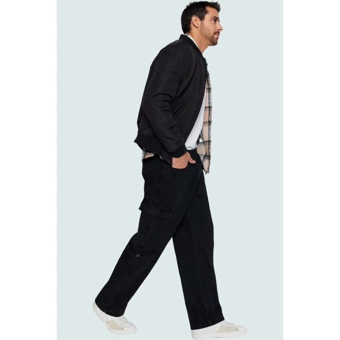 Erkek Denim Pantolon Pamuk Regular Boy Geniş Paça Fermuarlı Günlük Kullanım Modern Tasarım