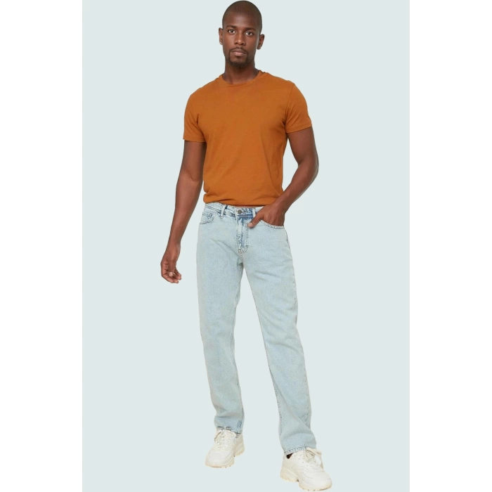 Erkek Denim Pantolon Pamuk Regular Fit Boru Paça Casual Günlük Kullanım Yaz Aylarının Vazgeçilmezi