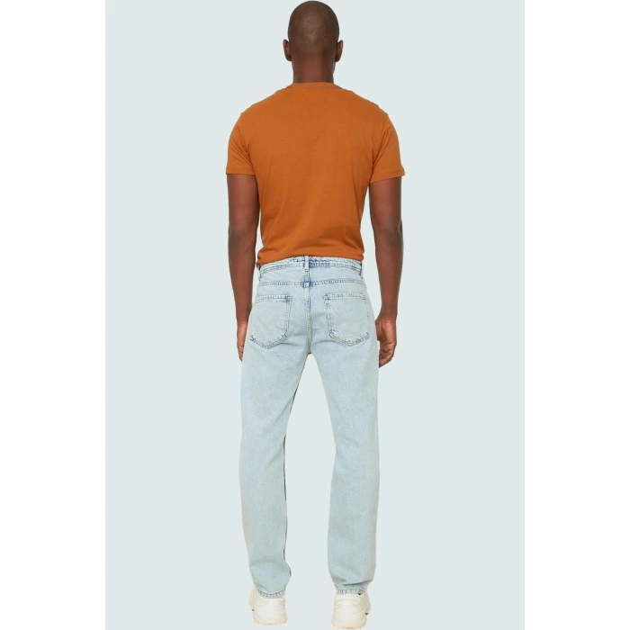 Erkek Denim Pantolon Pamuk Regular Fit Boru Paça Casual Günlük Kullanım Yaz Aylarının Vazgeçilmezi