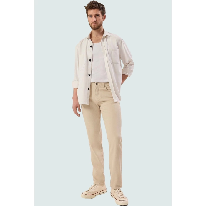 Erkek Denim Pantolon Pamuk Straight Fit Günlük Ve İş İçin Hafta Sonu Yaz Aylarının Vazgeçilmezi