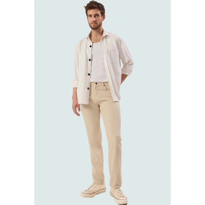 Erkek Denim Pantolon Pamuk Straight Fit Günlük Ve İş İçin Hafta Sonu Yaz Aylarının Vazgeçilmezi
