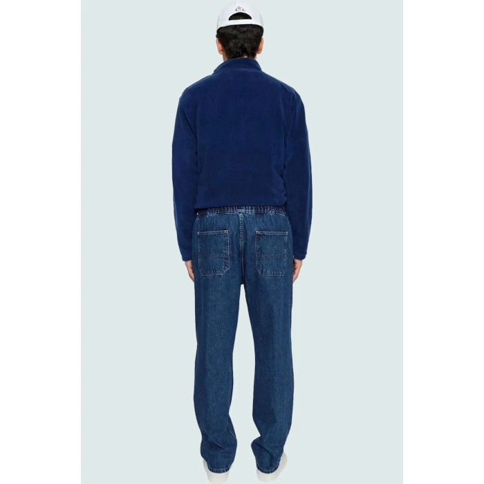 Erkek Denim Pantolon Regular Fit Bol Paça Pamuk Günlük Stil Hafta Sonu Yaz Aylarının Vazgeçilmezi