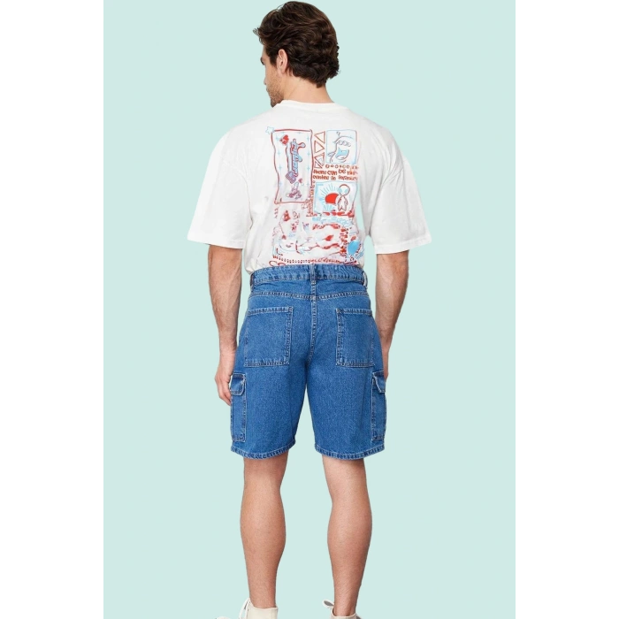 Erkek Denim Şort Pamuk Casual Günlük Kullanım Dayanıklı Malzeme Yaz Aylarının Vazgeçilmezi