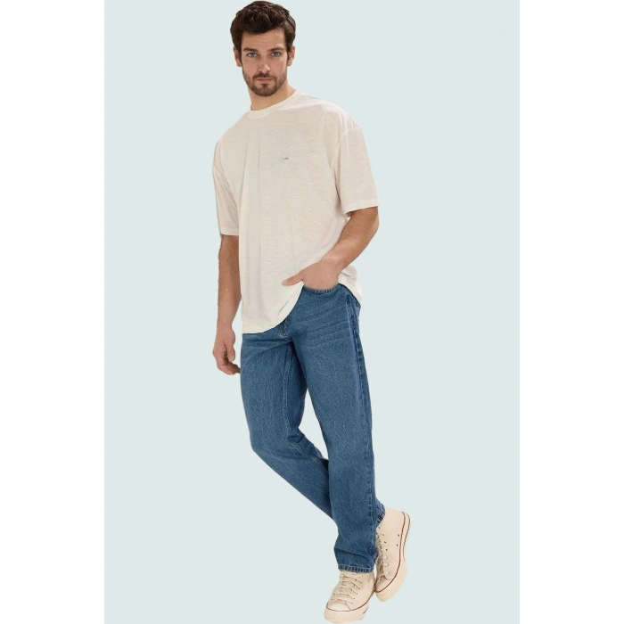 Erkek Essential Fit Kot Pantolon Pamuk Günlük Ve Casual Kombinler Yaz Aylarının Vazgeçilmezi