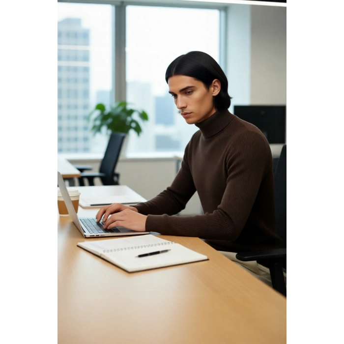 Erkek Fitted Balıkçı Yaka Fitilli Pamuklu Kışlık Kazak Soğuk Havalarda Tarz Sahibi Görünüm Sağlar