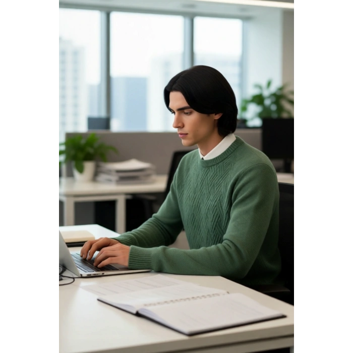 Erkek Fitted Kalıp Dokulu Bisiklet Yaka Reglan Kol Triko Kazak Soğuk Kış Günleri İçin İdeal Seçim